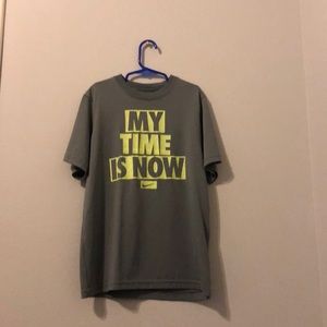 Grey And Green Nike T-Shirt